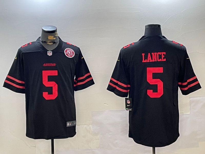 Men San Francisco 49ers #5 Lance Black Second generation 2024 Nike Limited NFL Jersey style 3->san francisco 49ers->NFL Jersey